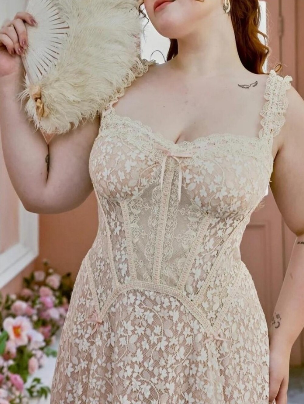 NWT Lacemade Glass Candy Corset Lace Dress 1X